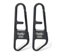 KeyUnity KA59 Titanium Zipper Pulls - Ultra-Lightweight, CNC Machined, Rust-Proof, Universal Replacement for Backpacks, Jackets, Luggage & EDC (Black,2-Pack)