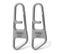 KeyUnity KA59 Titanium Zipper Pulls - Ultra-Lightweight, CNC Machined, Rust-Proof, Universal Replacement for Backpacks, Jackets, Luggage & EDC (Grey,2-Pack)