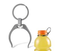 KeyUnity KA61 Titanium Bottle Holder, Universal 35mm Wide Mouth Bottle Hook Clip with Key Ring, Quick Water Access, Lightweight & Portable, for Outdoor Activities Camping Hiking Traveling or Daily Use