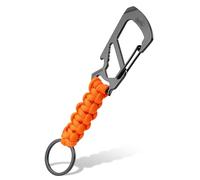 KeyUnity KC00 Paracord Keychain with Carabiner Braided Lanyard Key Chain Clip for Keys Backpack,Keychain Ring Heavy Duty Hook for Outdoor Survival Camping Hiking for Men Women (BK21)