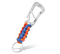KeyUnity KC00 Paracord Keychain with Carabiner Braided Lanyard Key Chain Clip for Keys Backpack,Keychain Ring Heavy Duty Hook for Outdoor Survival Camping Hiking for Men Women (Blue Orange)