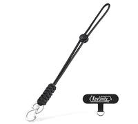 KeyUnity KC01 Braided Paracord Carabiner with Cord Lock, Keychain Phone Camera Bag Wrist Hand Strap for Daily & Outdoor(SL24)