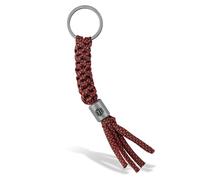 KeyUnity KC02 Keychain Carabiner with Metal Key Rings and Paracord Lanyard Bead,Heavy Duty Lanyard Key Chain for Car Keys, Backpack,Tools,Men,Women (Fox Dot)