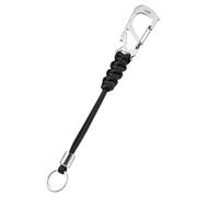 KeyUnity KC04 Paracord Lanyard Braided with Carabiner Clip, Multitool Keychain with Bottle Opener & Ruler,Stainless Steel Key Organizer for Outdoor, EDC, Hiking, Camping and Daily Use(Black)