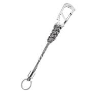 KeyUnity KC04 Paracord Lanyard Braided with Carabiner Clip, Multitool Keychain with Bottle Opener & Ruler,Stainless Steel Key Organizer for Outdoor, EDC, Hiking, Camping and Daily Use (Zebra Dot)