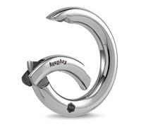KeyUnity KeyRing Stainless Key Ring,Spring O Ring, Round Carabiner Clip, Keychain for Keychain, Bag and Shoulder Strap, Stainless Steel Silver (KS06)