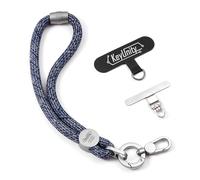KeyUnity KH00 Universal Mobile Phone Chain, Detachable Phone Wrist Strap, Adjustable Anti-Lost Cell Phone Lanyard with 2 Pcs Patches, Compatible with Most Smartphones, Key Lanyard and More (Blue)