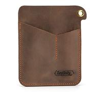 KeyUnity KL01 Leather Brown Pocket Organizer with 3 Pouch, EDC Multitool Sheath for Notebook/Flashlights/Pens and Multitool
