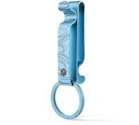 KeyUnity KM00 Titanium Belt Loop Keychain Clip Double Side Quick Release Key Holder with Detachable Key Ring (Suminagashi)