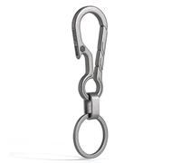 KeyUnity KM01 Titanium Carabiner Keychain Clip Quick Release EDC Key Holder Organizer with Keyring