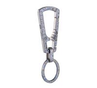 KeyUnity KM04 Titanium Carabiner Keyring Clip, Quick Release with Key Ring, EDC Removable Carabiner Hook for Car Keys, Backpack, Camping, Travel(HF)