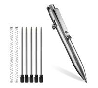 KeyUnity KP05BK Titanium Alloy Ballpoint Pen with Clip, Retractable EDC Pocket Pen Made of Metal Ballpoint Pen for Daily Use