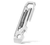 KeyUnity KR03 EDC Pry Bar Multitool with Flathead and Phillips Screwdriver Bottle Opener Wrenches and Ruler Compact Pocket Tool