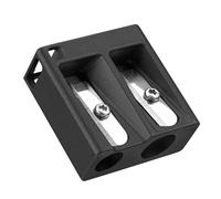 KeyUnity KT02 Pencil Sharpener Titanium Alloy Handheld,German Steel Blade,Dual Hole Manual Sharpener- for Camping Fire Tinder,Wood Shaping,School,Office,Art Drawing & Wilderness Use(Black,Dual Hole)