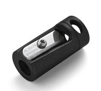 KeyUnity Pencil Sharpener Titanium Alloy Handheld, German Steel Blade, Single Hole Manual Sharpener- for Camping Fire Tinder, Wood Shaping, School, Office, Art Drawing & Wilderness Use(Black)