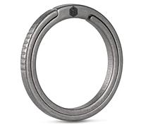 KeyUnity Titanium Alloy Flat Keyring Keychain, Side Push Split Ring Easy Access to Keys, KA18(1L)