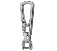 KeyUnity Titanium EDC Carabiner Key Chain with D Ring, Quick Release Carabiner Keychain for Men (KM16SW)