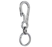 KeyUnity Titanium EDC Keychain Clip with Bottle Opener, Quick Release Carabiner Key Ring Holder Keyring for Men Women,(KM18SW)
