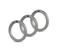 KeyUnity Titanium Flat Key Rings, 33/25/17.5mm Side Pushing Split Ring for Key Carabiner Flashlight Dog ID Collar Tag(3M)