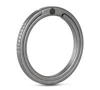 KeyUnity Titanium Flat Key Rings, 33/25/17.5mm Side Pushing Split Ring for Key Carabiner Flashlight Dog ID Collar Tag(1L)