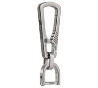 KeyUnity Titanium Keychain Pocket Clip, 2-in-1 Keychain Holder for Belt with Allen Key, Portable Hanging Buckle for Men and Women for Daily Use (KM17,Silver)