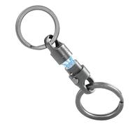 KeyUnity Titanium Magnetic Quick Release Keyring & Keychain, One-Hand Detachable 360° Rotatable Key Chain, Key Organizer Linker for Carabiner for Cars, Homes, and Accessories for Men,(KA62,Grey)