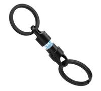 KeyUnity Titanium Magnetic Quick Release Keyring & Keychain, One-Hand Detachable 360° Rotatable Key Chain, Key Organizer Linker for Carabiner for Cars, Homes, and Accessories for Men,(KA62,Black)