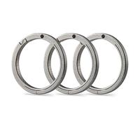 KeyUnity Titanium Quick Release Key Ring With Side Pushing Design, Round Carabiner Clip for Car & Home Keys