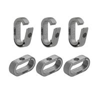 KeyUnity Titanium Quick Release Key Rings - 6-Pack Mini Split Key Organiser for Carabiner, Car & Home Keys (KA41SW)
