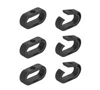 KeyUnity Titanium Quick Release Key Rings - 6-Pack Mini Split Key Organiser for Carabiner, Car & Home Keys (KA41BK)