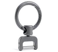 KeyUnity Titanium Side Pushing Key Ring, Quick Release Minimalist Split Keychain Ring for Carabiner, Car Keys & Home Use, Idea for Men & Women（M