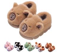 KEYUSHOP Kids Slippers for Girls Boys Toddler Cute Cartoon Animal Preppy Slipper Winter Plush Warm House Shoes Slip-On for Indoor Outdoor