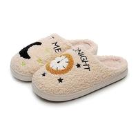 KEYUSHOP Meet Me at Midnight Slippers for Women Men Memory Foam Winter House Shoes Plush Soft Fuzzy Cozy Indoor Outdoor