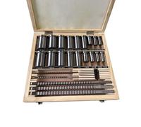 Keyway Broach Kit 30 Pcs,HSS Industrial Tools for Lathe Inch Size 5 pcs Broach & 18 Collared Bushing & 7 Shims Cutting Tools for Lathe Keyway Size B -1/8",B - 3/16",C - 1/4",C - 3/8",C - 5/16"