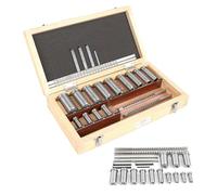 Keyway Broach Kit with Collared Bushing Shim Sets, 21 pcs Keyway Broach Kit, High Speed Steel Metal Processing Tool, Industrial Tools for Lathe