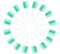KEYWAYCARE Oral Swabs Disposable 100 Pcs Each Individually Wrapped Swabsticks Toothettes Mouth Swabs Sponge Dental Care Zigzag Wave Shaped Light Green Color Soft Foam Oral Swabs