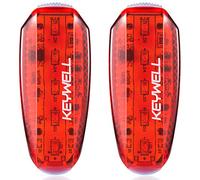KEYWELL USB Rechargeable LED Safety Lights (2 Pack) - Clip on Strobe Running Lights for Runners, Joggers, Walkers, Kids, Dogs, Bikes - Red, Water Resistant, IPX5