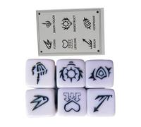 Keyword Pattern 6 Sided Dice Acrylic Role Playing Game Dice Math Counting Education Tool for Board Games and Parties Multi-faceted Game Dice Table Game Accessories for Role Playing Games