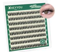 KEYYOU Flora Lash Clusters Flaunt Eyelash 10mm D Curl Cluster Eyelash