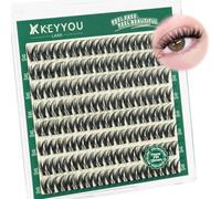 KEYYOU Flora Lash Clusters Flaunt Eyelash 12mm D Curl Cluster Eyelash | Easy to apply,Last about a w eautiful natural look,Comfortable