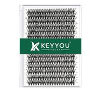 KEYYOU Lash Clusters,30D 16mm for DIY Natural Volum | D Curl 300pcs fluffy volume,ultra-fine band for invisible wear,Soft & natural finish,Large tray included,Easy DIY at home