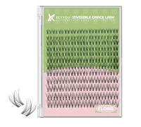 KEYYOU LASH Flora Lash Clusters Manga Eyelash Extension C Curl 144Pcs False Eyelashes Wispy Natural Invisible Band Eyelashes with Waterproof DIY Eyelash Extension at Home (Flora-C-8-16MIX)