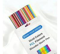 KEZAINN 32 Colors 2.5mm Low-Temp PCL 3D Doodler Pen Refills - Compatible with 3Doodler Start/Start+ - 15.2cm/Strand, 5 Pcs/Color, 160 Pcs Total - Kids & Beginners