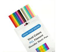 KEZAINN 3D Printing Pen Refills | 2.5mm P ilament | 18 Colours 330 Strands (12 Standard + 6 Glow-in-The-Dark) | Compatible with 3Doodler Start+ Pen | Kid & Beginner Friendly
