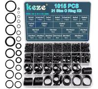 KEZE 1015 Pcs O Ring Kit 21 size of Rubber O-Rings Assortment Set for Pressure Washer Plumbing Tap Sealing Repair,Resist Oil and Heat,Air or Gas Connections