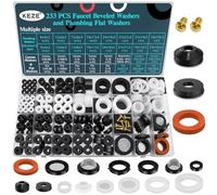 KEZE 233 Pcs Plumbing and Tap Washers Assortment Kit for Assorted Spigot Water Hose Bib Outside Garden tap Splitter Washer Leak Plumbes Valve Stem Worn Out Repair