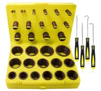 KEZE 386 Pcs Metric Viton O Ring Assortment Kit 75A Durometer 30 Sizes Brown O-Ring Set for Industrial Pressure Washer,Industrial Plumbing,Hydraulic & Cylinders Repairs with 4 Pcs Pick and Hook Set