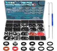 KEZE 680 PCS Rubber Washer Assortment Kit 14 Size Water Hose Washers and 18 Size Nitrile O Ring Washers Set for Outside Faucet Spigot Garden Hose Pressure Washer Plumbing Repair OD 5-33MM