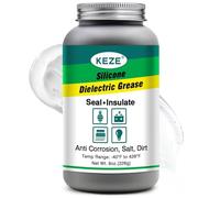 KEZE Dielectric Grease Spark Plug Brush Top Can Seal Protect Electrical Contact Against Salt, Dirt Corrosion Die Electric Silicone Paste for Marine, Light Bulb Sockets,Battery Terminal, 226g