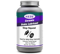 KEZE High Temp Ceramic Brake Parts Lubricant Extreme Brake Grease/Lubricant for Caliper Pin Pad Parts Assembly Automotive Prevents Seizing Stops Squeaking, 226g Brush Top Can